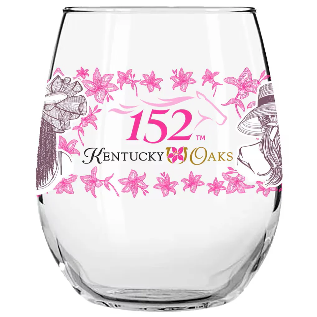 152nd Kentucky Derby 15oz. Lily Stemless Wine Glass and 12oz. Mint Julep Glass Set - Image 4