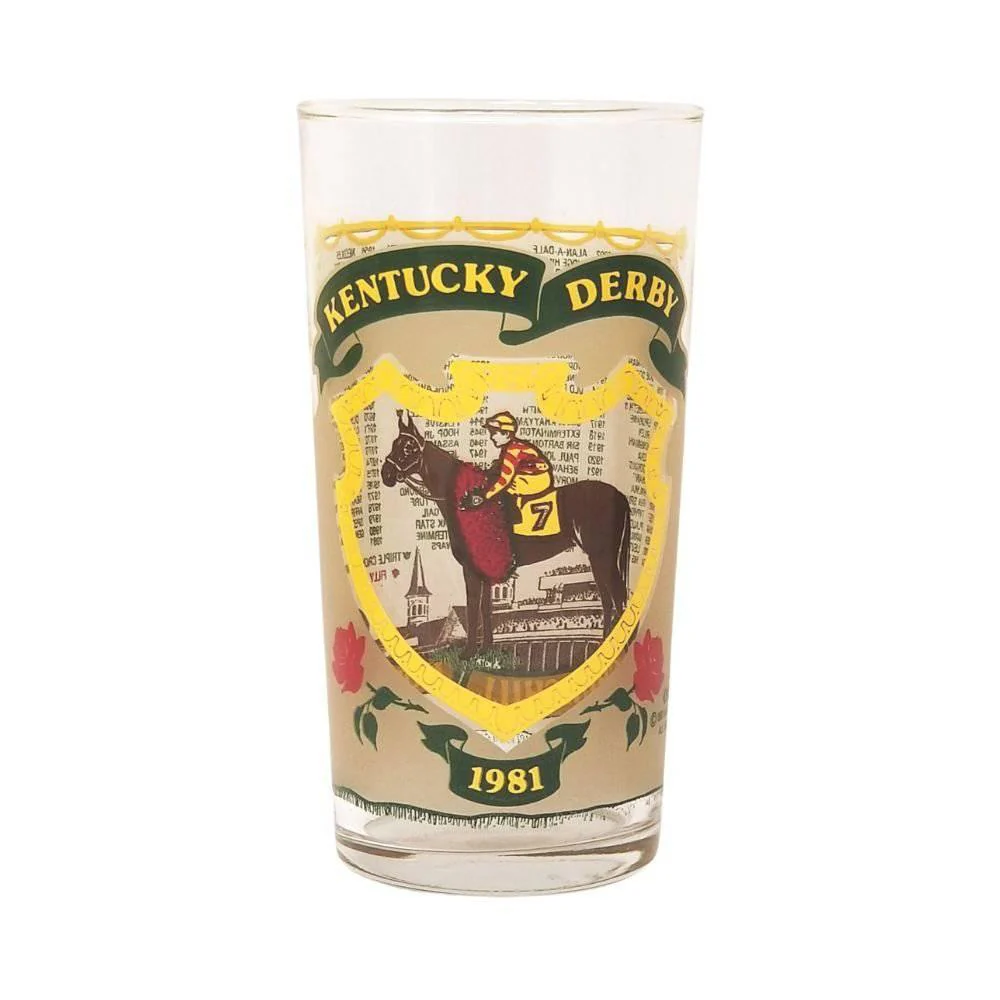 1981 Official 107th Kentucky Derby Mint Julep Glass