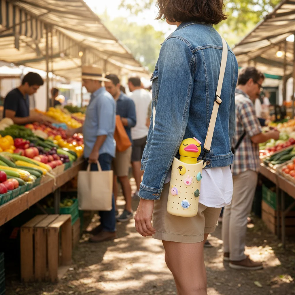ASOBU Bestie Sling Bottle Carrier – Yellow - Image 2