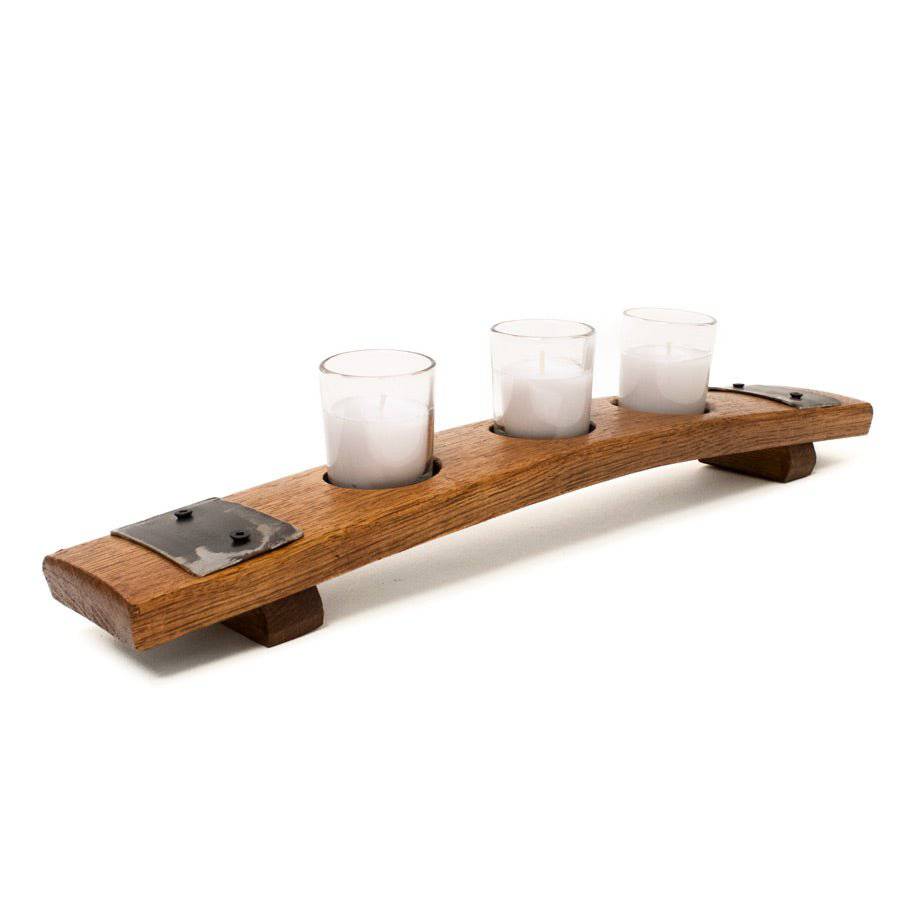 Bourbon Barrel Stave Candle Holder - Image 3