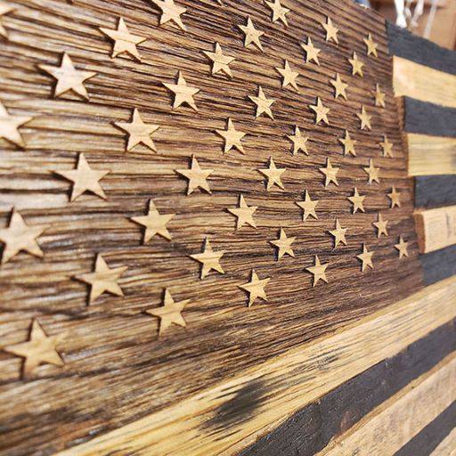 Bourbon Barrel Wood Flag - Image 3