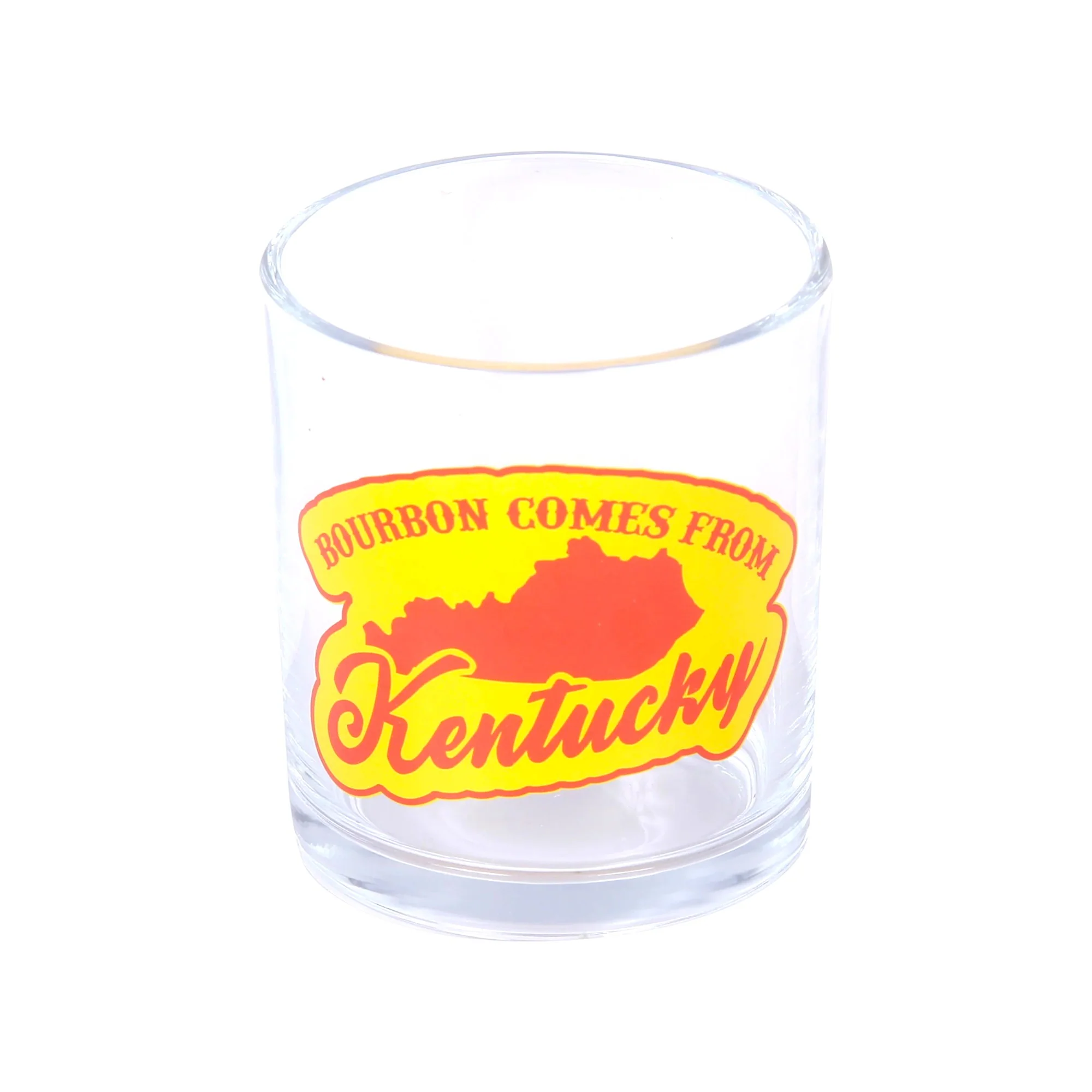Bourbon Comes From Kentucky Rocks Glass – 11 oz Double Old Fashioned