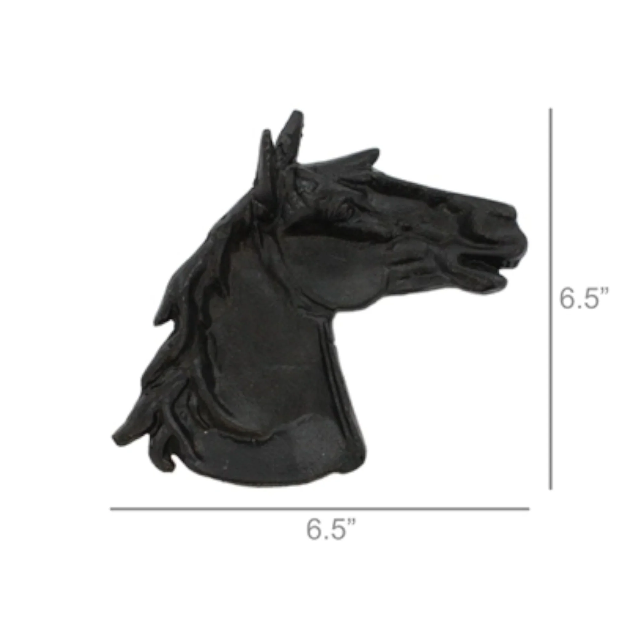 Cast Iron Horse Head Tray - Antique Black Equestrian Decor - Image 3