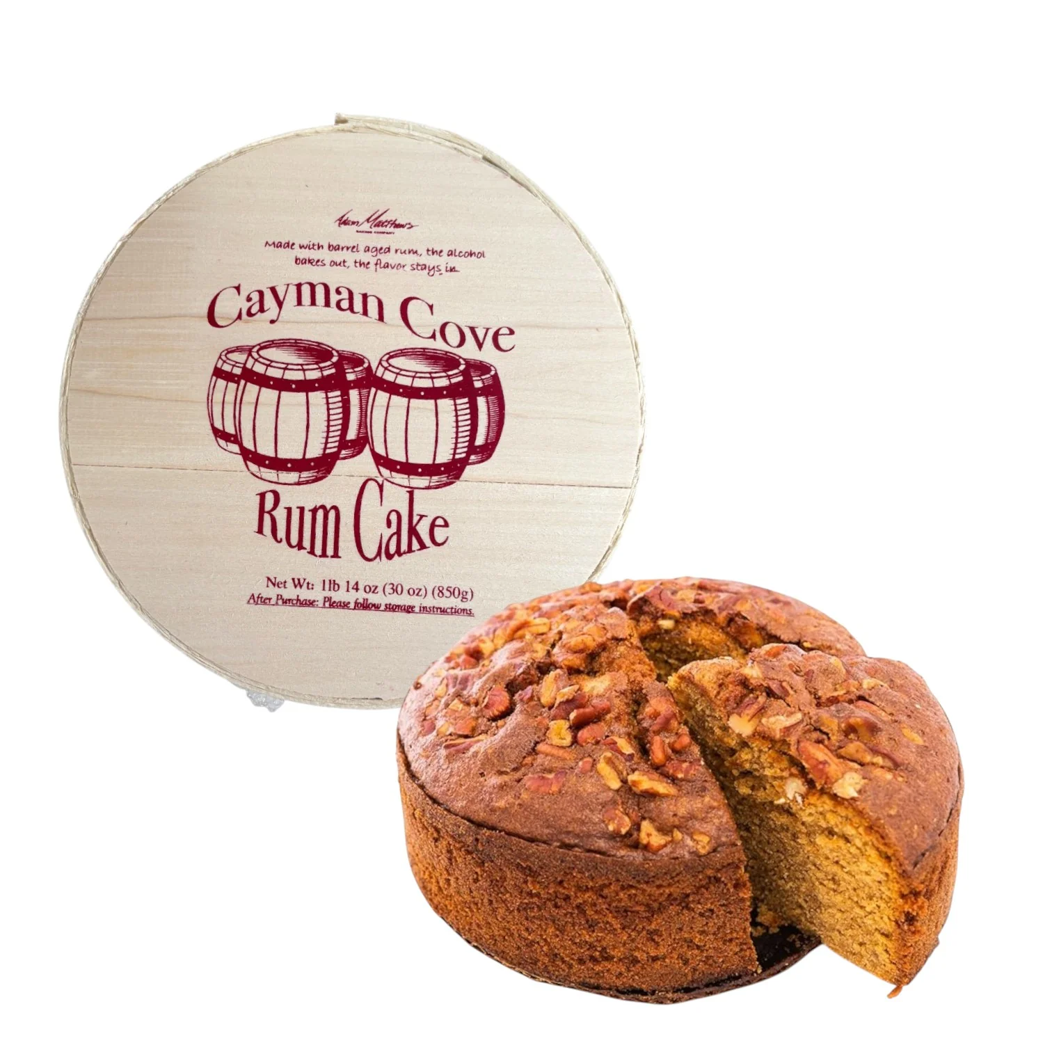 Cayman Cove Rum Cake – 2 Sizes (10"/50 oz, 8"/30 oz) - Image 3
