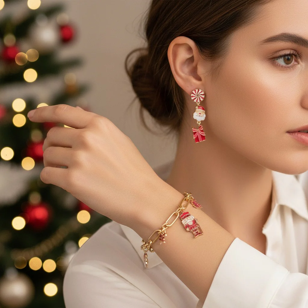 Christmas Cheer Enamel Jewelry Collection - Image 2