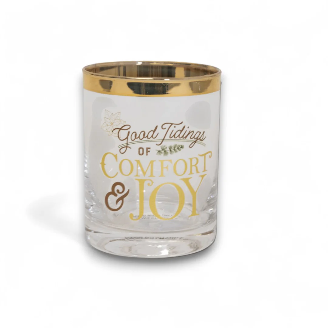 Christmas Gold Rim Glass – 4 Festive Designs - Image 6