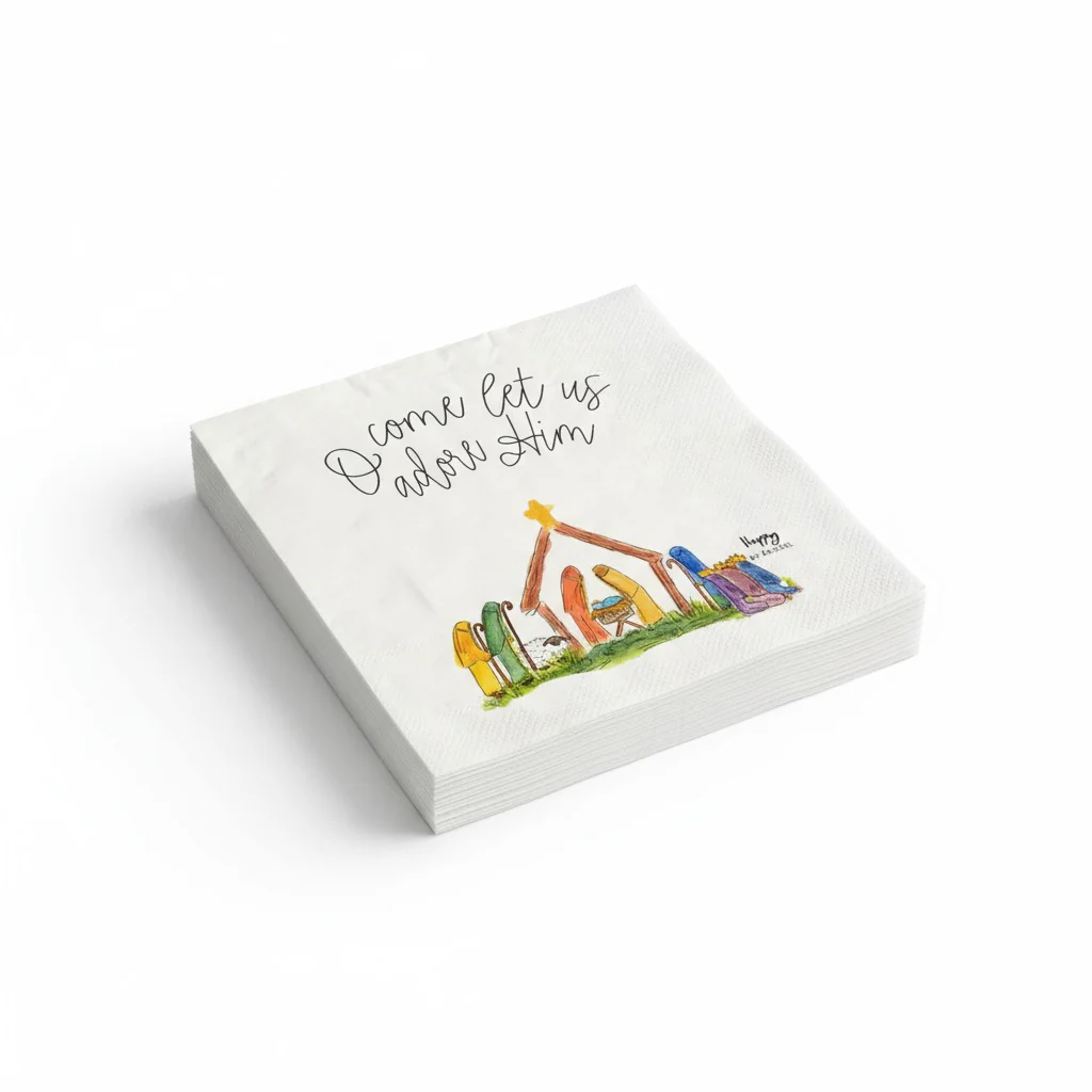 Christmas Nativity Cocktail Napkins – 20 Pack, 2-Ply