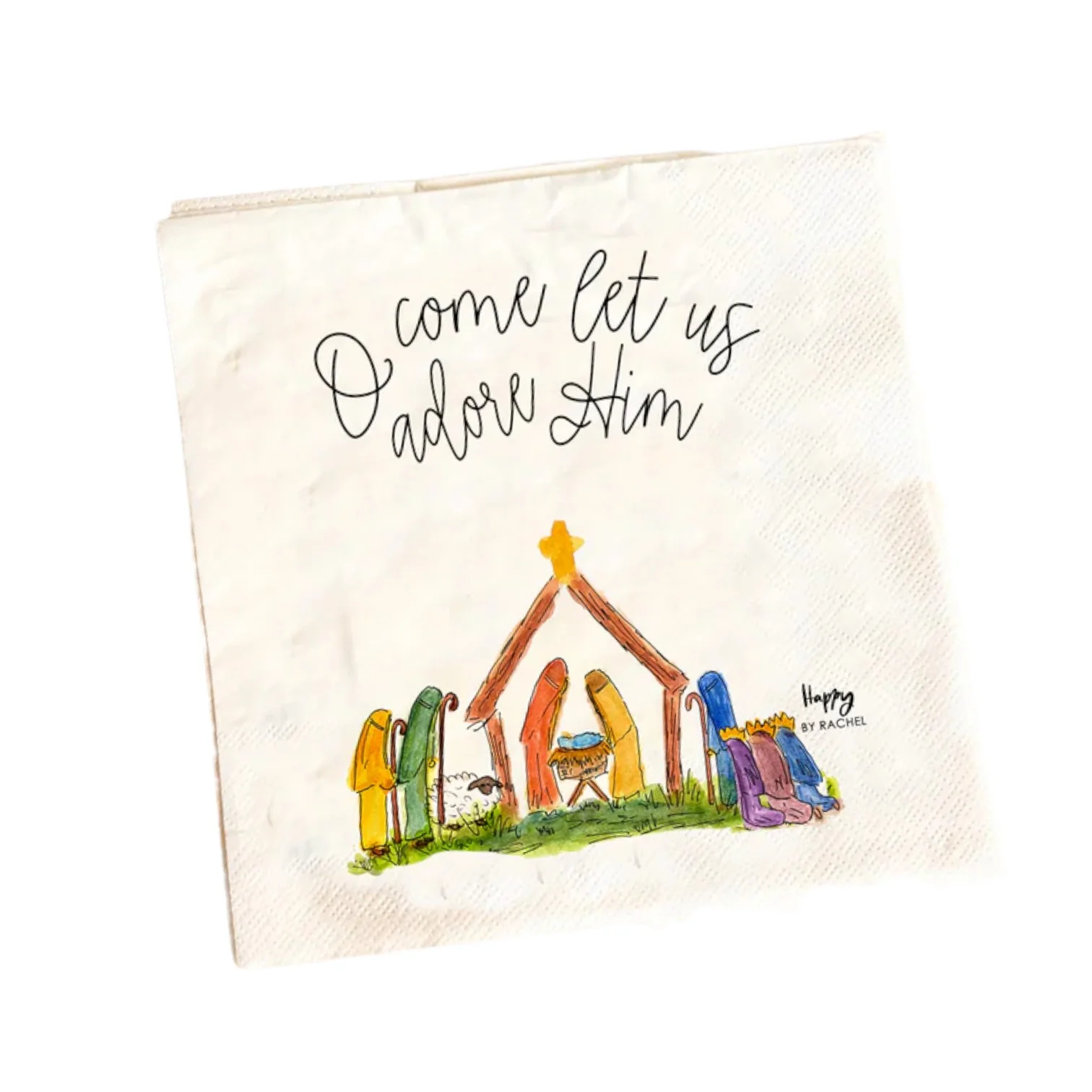 Christmas Nativity Cocktail Napkins – 20 Pack, 2-Ply - Image 3