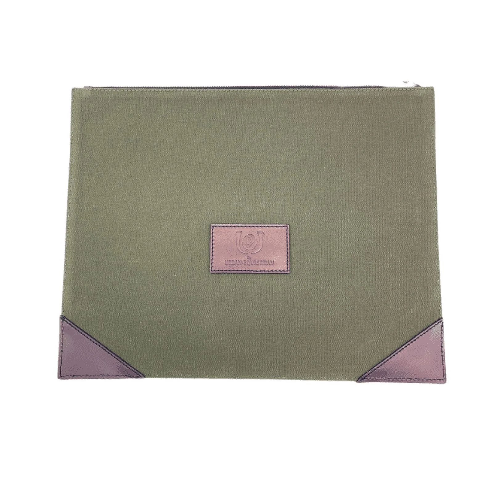 Churchill Downs Army Green Kentucky Derby Canvas Zip Pouch - Image 3