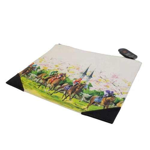 Churchill Downs Canvas Zip Bag – 15″ × 12″ Twin Spires Racehorse Pouch - Image 4