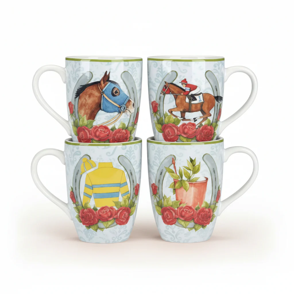 Derby Day at the Races Mug | Single or Set of 4