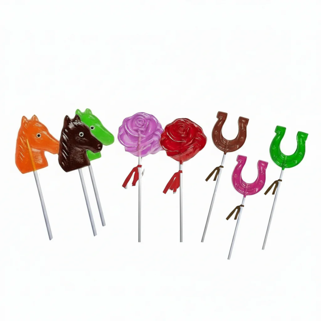 Derby Lollipops | Horse, Rose & Horseshoe Shaped Candy Favors