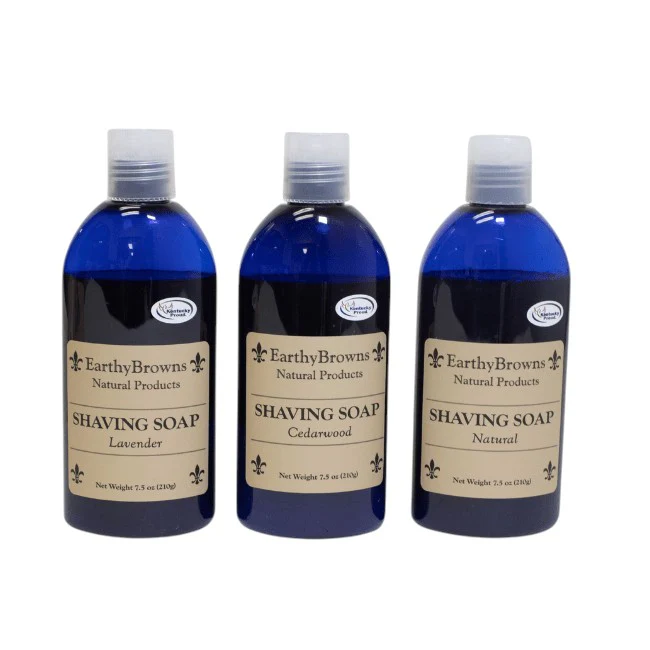 EarthyBrowns Kentucky-Made Shaving Liquid Soap – Gentle & Moisturizing