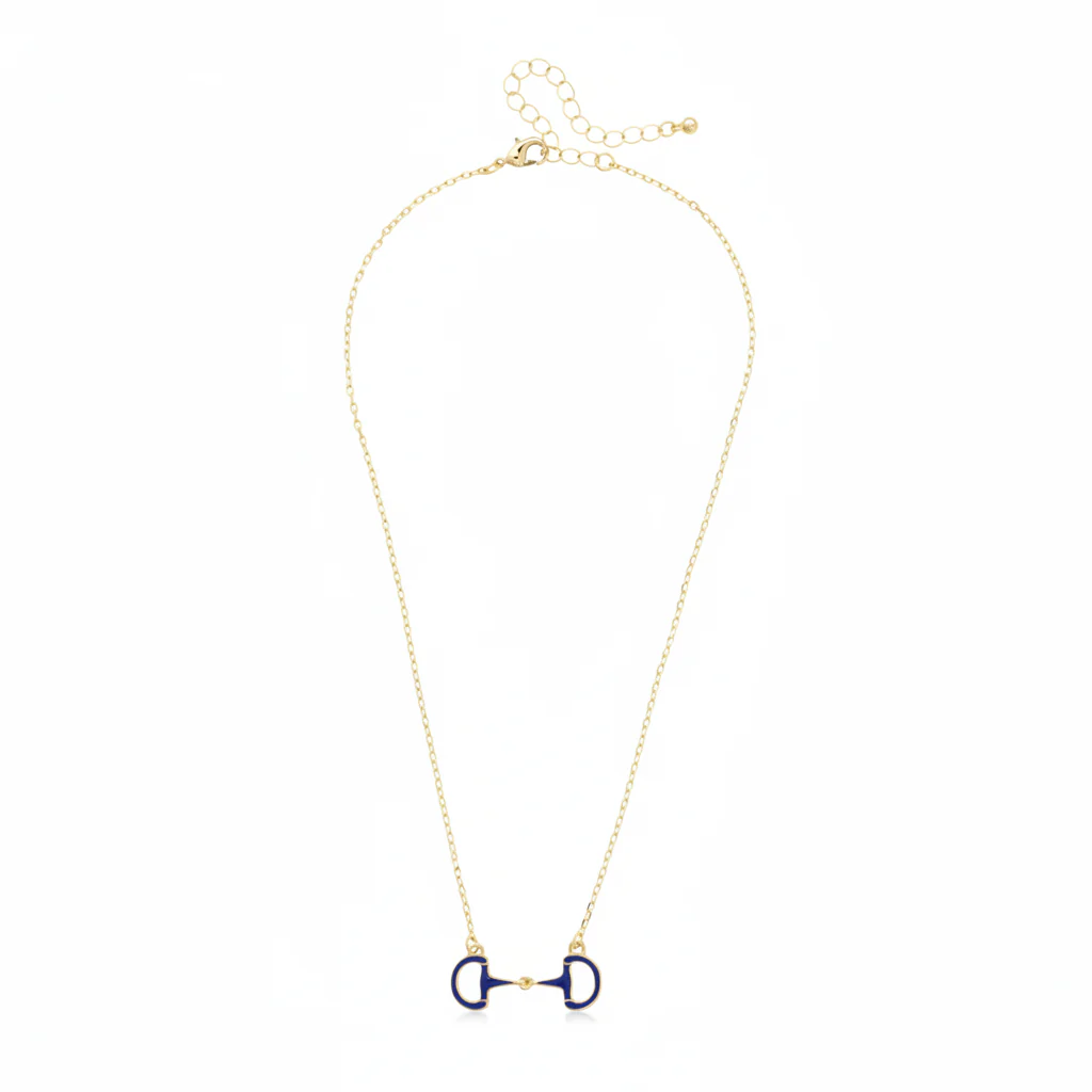 Eclipse Enamel Horsebit Necklace | Modern Equestrian Jewelry - Image 4