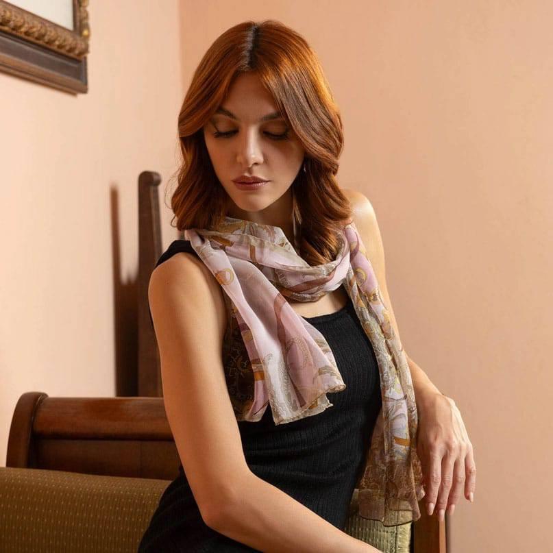 Elizabetta Italian Sheer Silk Scarf - Image 3