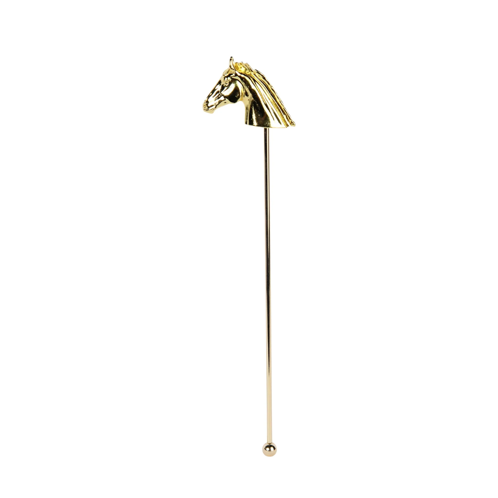 Equestrian Elegance Metal Horse Head Cocktail Stirrer - Image 3