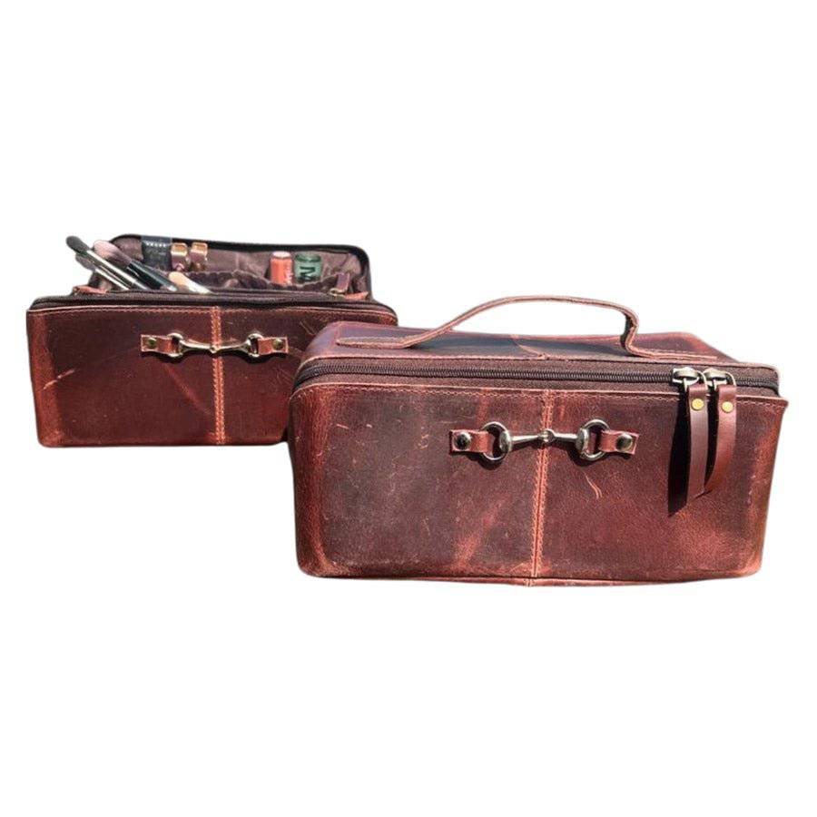 Equestrian Leather Toiletry Bag - Image 4