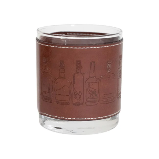 Faux Leather-Wrapped Rocks Glass – Classic Kentucky Designs - Image 4