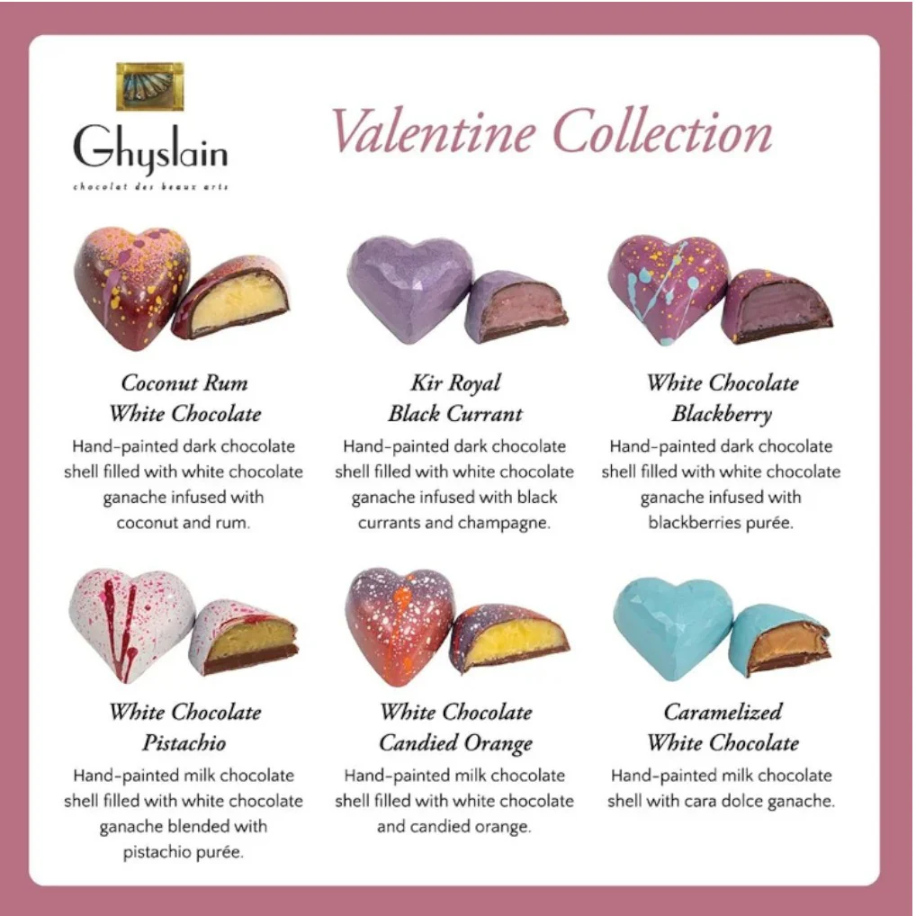Ghyslain Valentine Sleeve | Hand-Painted Gourmet Chocolate Assortment (7-Piece Gift Box) - Image 4