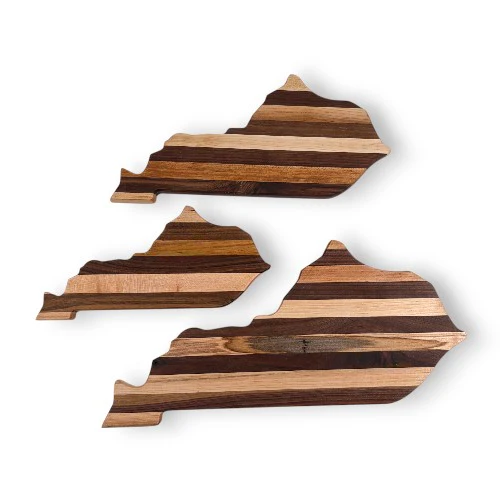 Handmade Kentucky Charcuterie Board | Rustic Wooden Cutting & Serving Board