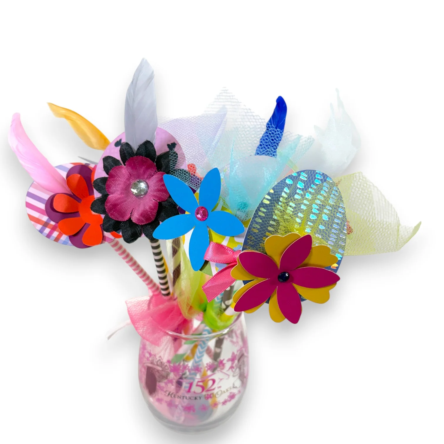 Handmade Kentucky Derby Hat Drink Stirrers – Set of 4 - Image 3