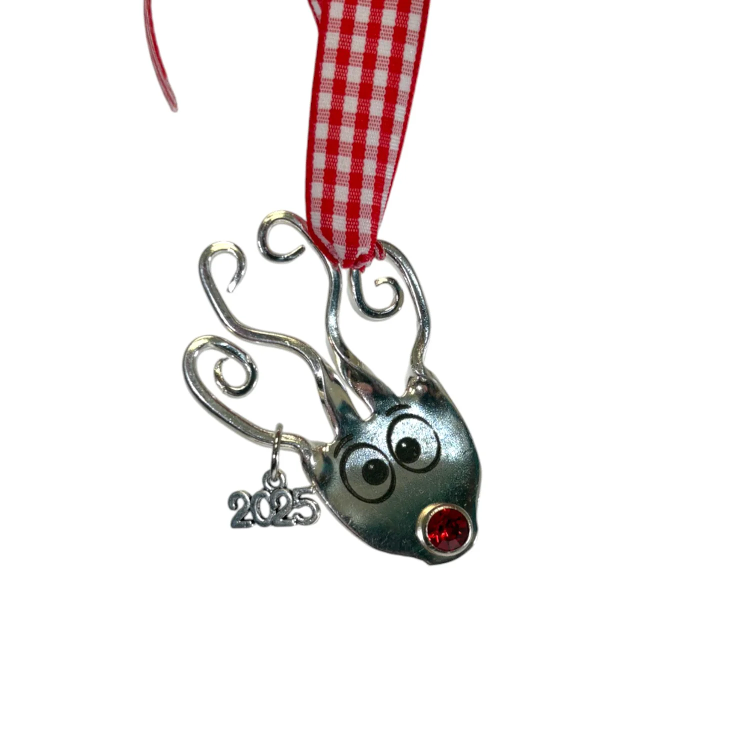 Handmade Rudolph Reindeer Ornament 2025 – Upcycled Fork - Image 3