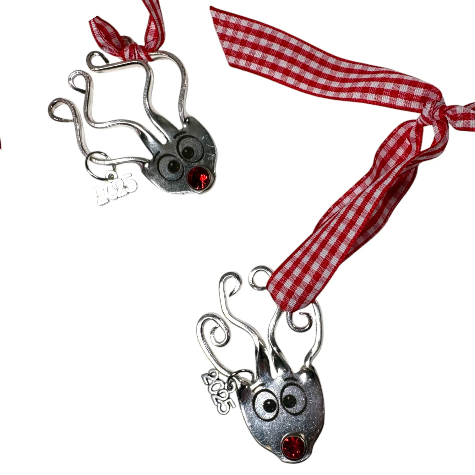 Handmade Rudolph Reindeer Ornament 2025 – Upcycled Fork - Image 4