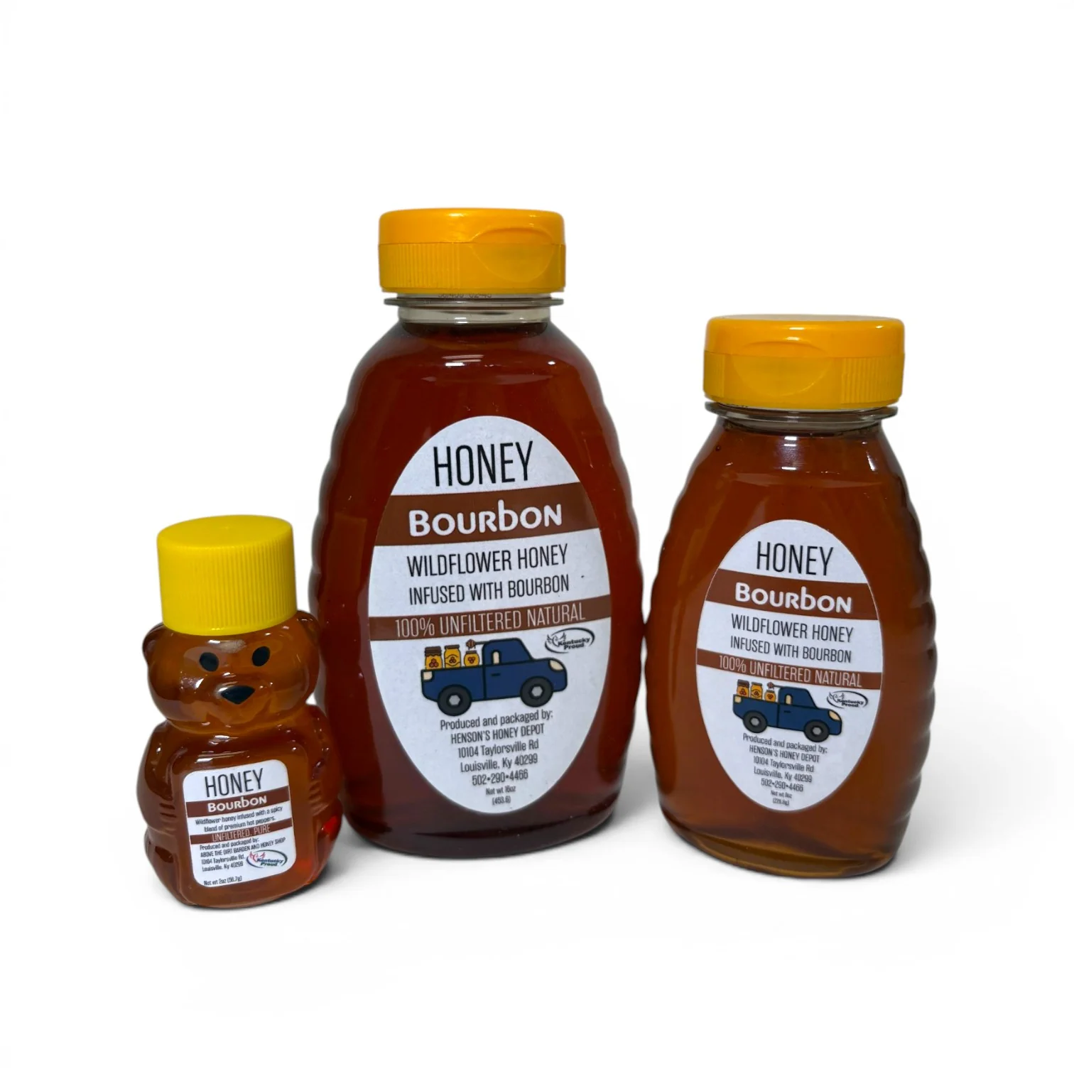 Henson's Honey Depot Raw Honey | Natural, Unfiltered Kentucky Honey in 6 Flavors: Wildflower, Bourbon, Hot Honey, Cinnamon Vanilla, Elderberry & Lavender - Image 3