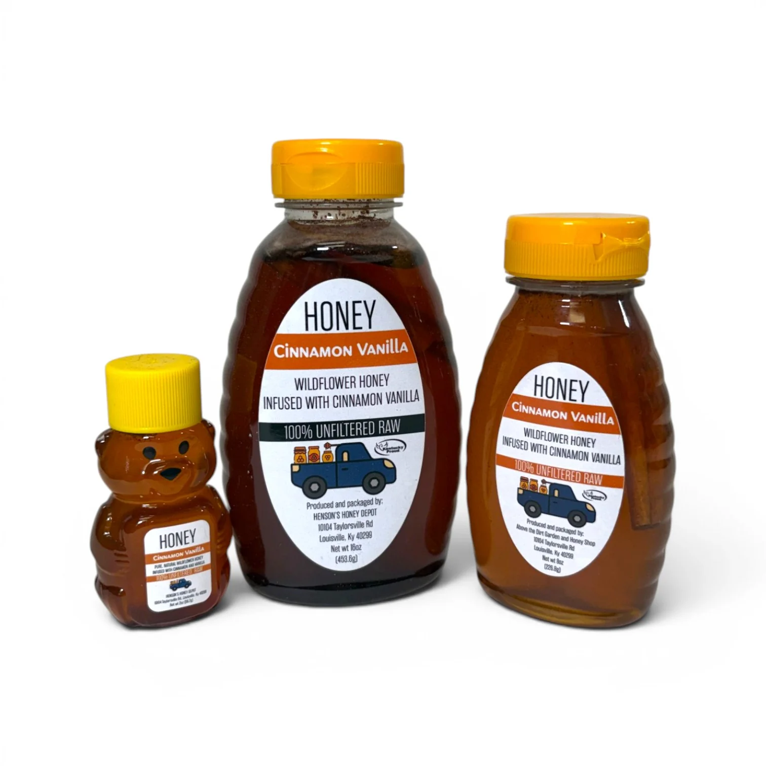 Henson's Honey Depot Raw Honey | Natural, Unfiltered Kentucky Honey in 6 Flavors: Wildflower, Bourbon, Hot Honey, Cinnamon Vanilla, Elderberry & Lavender - Image 4
