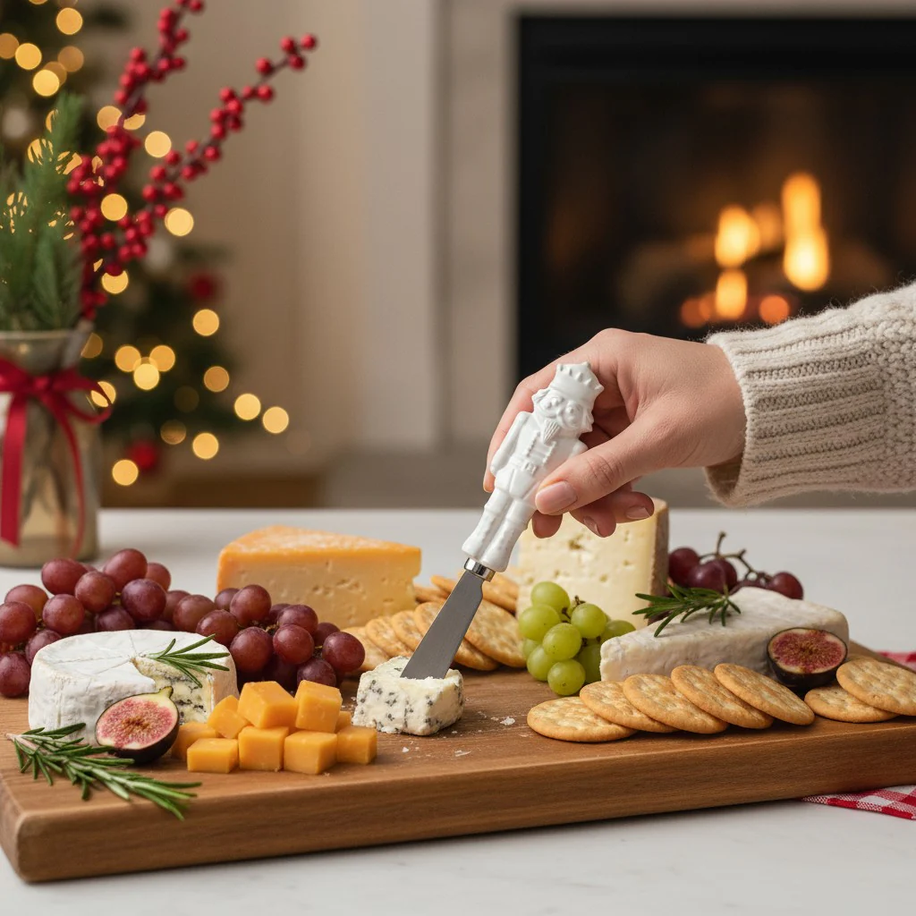 Holiday Cheese Spreaders – 3 Festive Designs (Candy Cane, Nutcracker, Christmas Tree) - Image 2