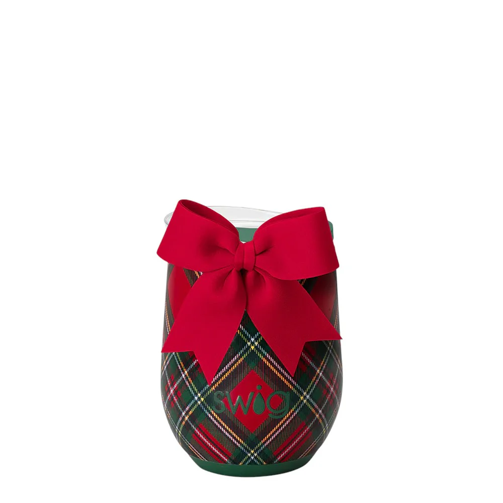 Holiday Christmas Plaid Drinkware – 40oz Mega Mug, 24oz Party Cup, 12oz Stemless - Image 3