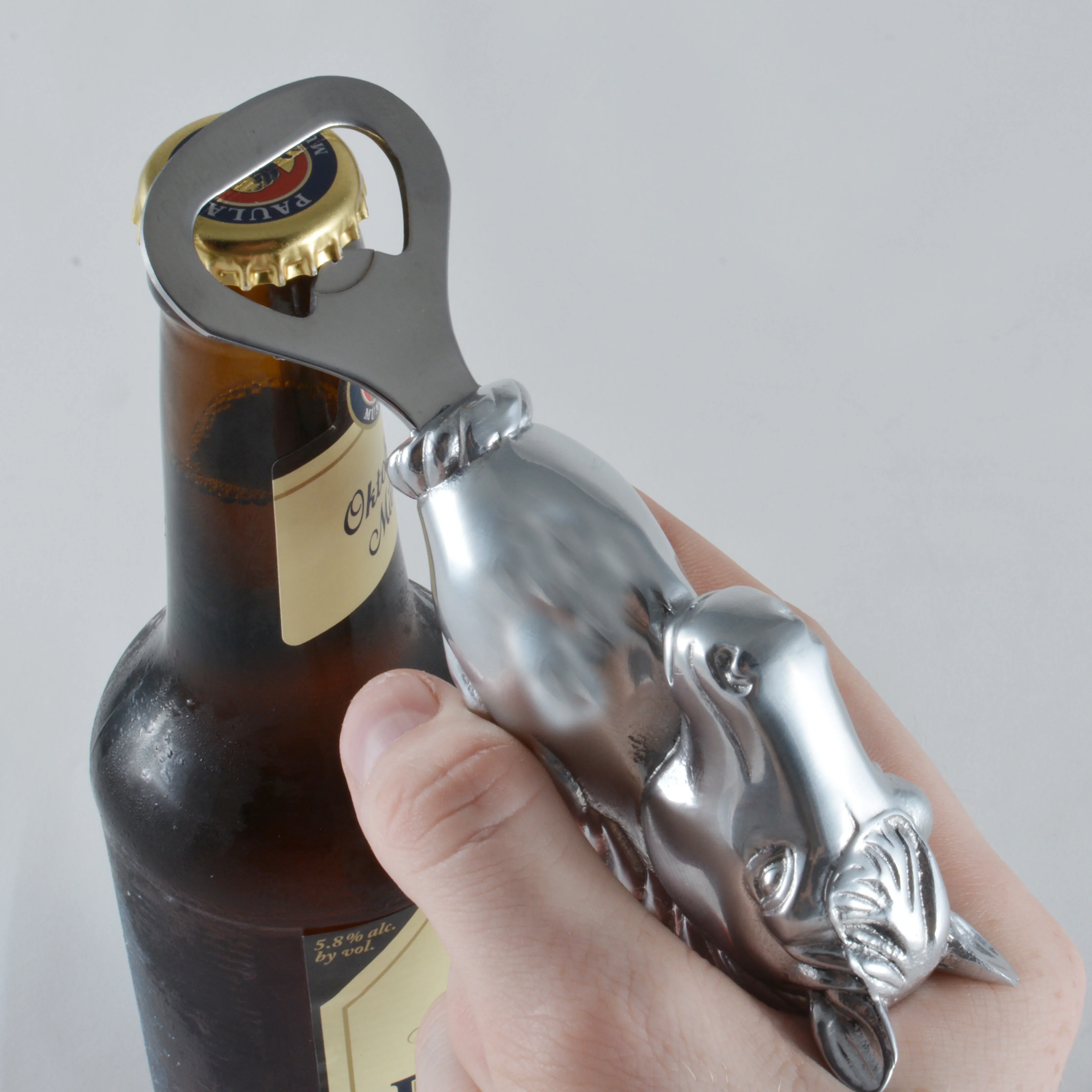 Horse Head Bottle Opener – 6.5" Polished Aluminum Equestrian Bar Tool - Image 2