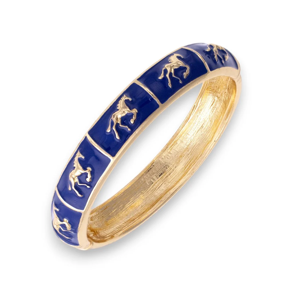 Horsin' Around Sculpted Enamel Hinge Bangle - Image 3