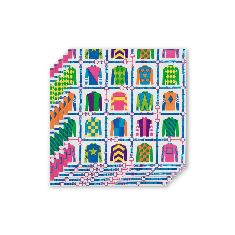 Jockey Club Derby Silks 3-Ply Cocktail Napkins