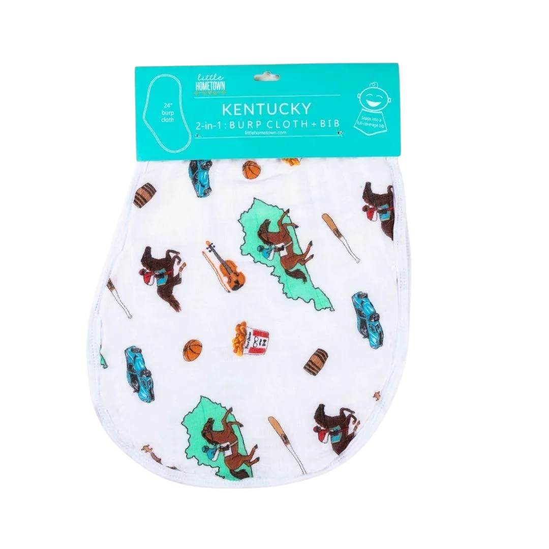 Kentucky Baby 2-in-1 Burp Cloth & Wraparound Bib