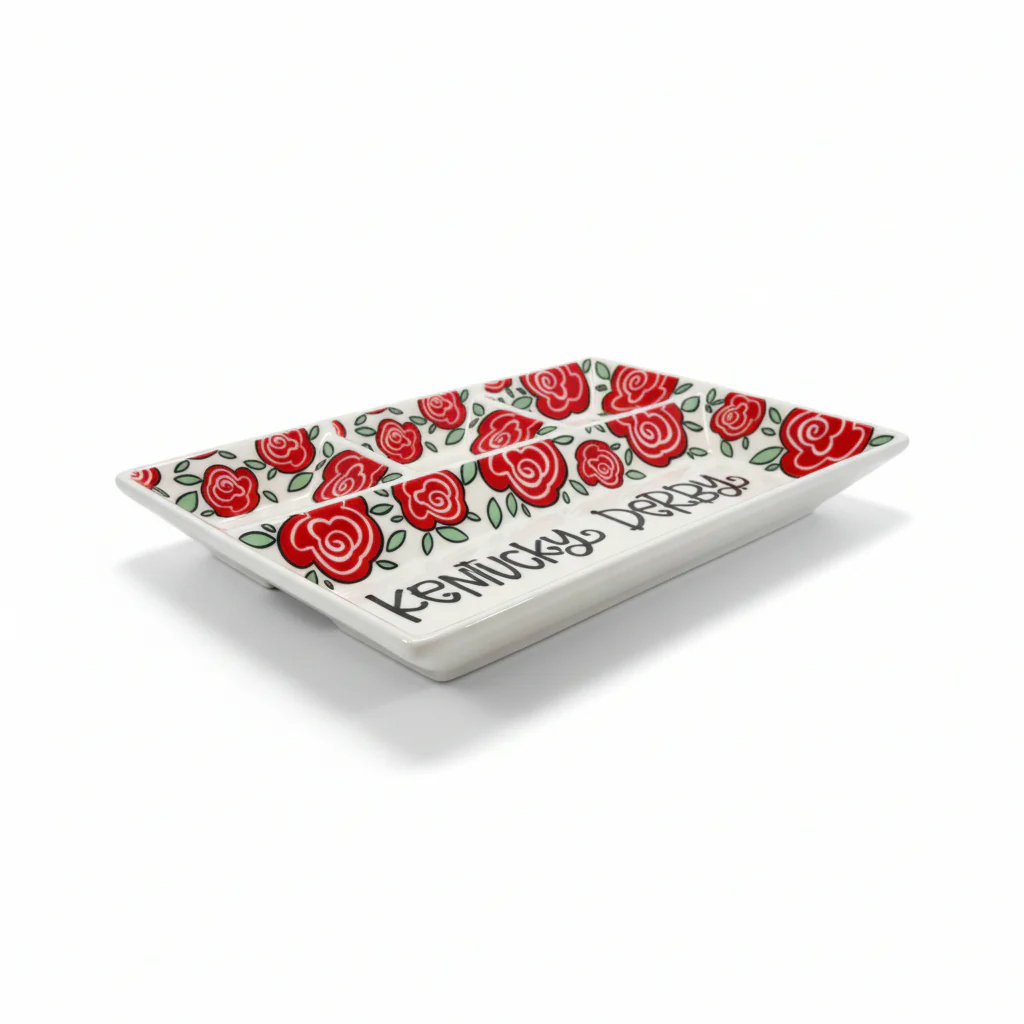 Kentucky Derby 4-Section Platter | 13.5" x 10" Serving Dish - Image 3
