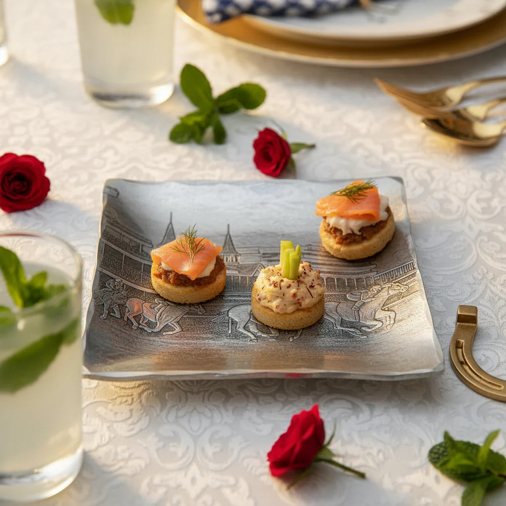 Kentucky Derby Churchill Downs Canape Tray | Handcrafted Aluminum Decor - Image 2