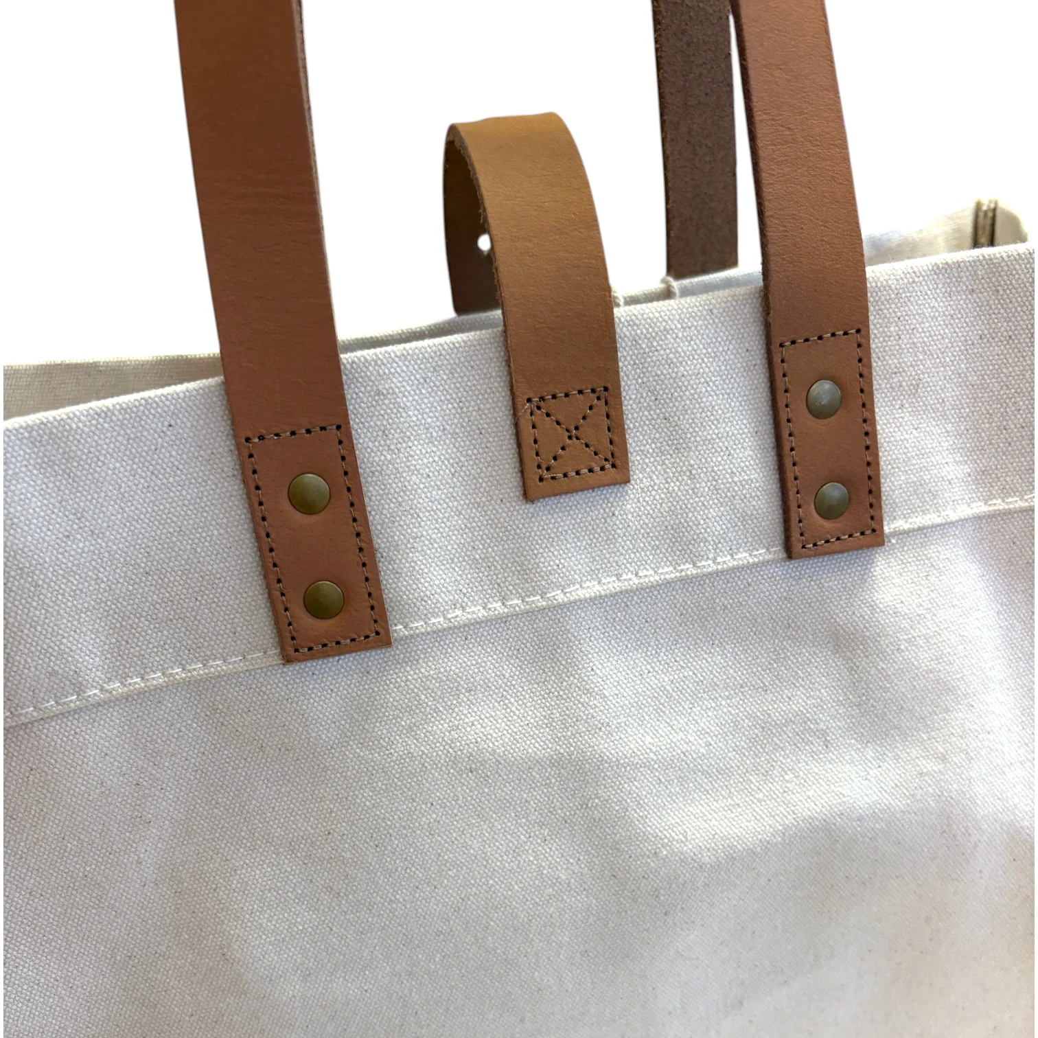 Kentucky Derby Embroidered Carmel Tote | Canvas & Leather Bag - Image 5
