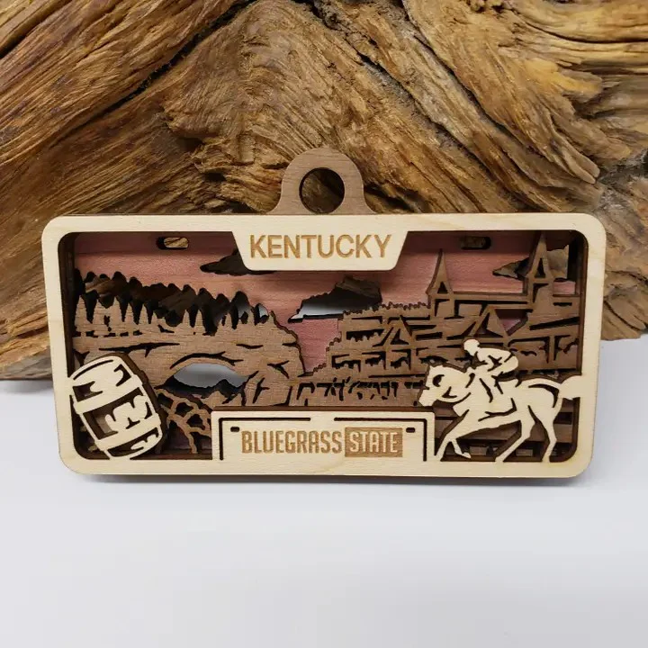 Kentucky Laser-Cut Wood Ornaments - Image 4