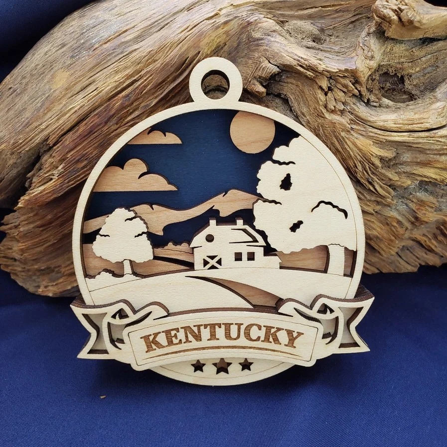 Kentucky Laser-Cut Wood Ornaments - Image 5