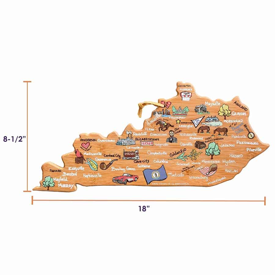 Kentucky Shape Cutting Board with Fish Kiss™ Artwork - Image 6