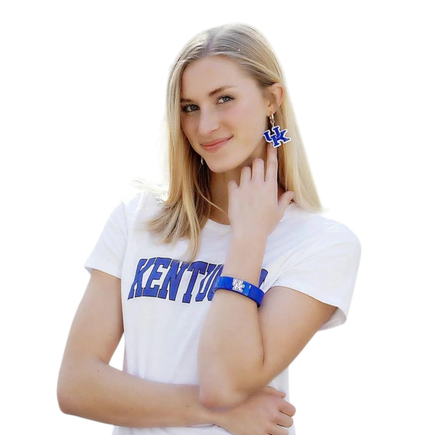Kentucky Wildcats Resin Logo Cuff Bracelet – Blue - Image 2