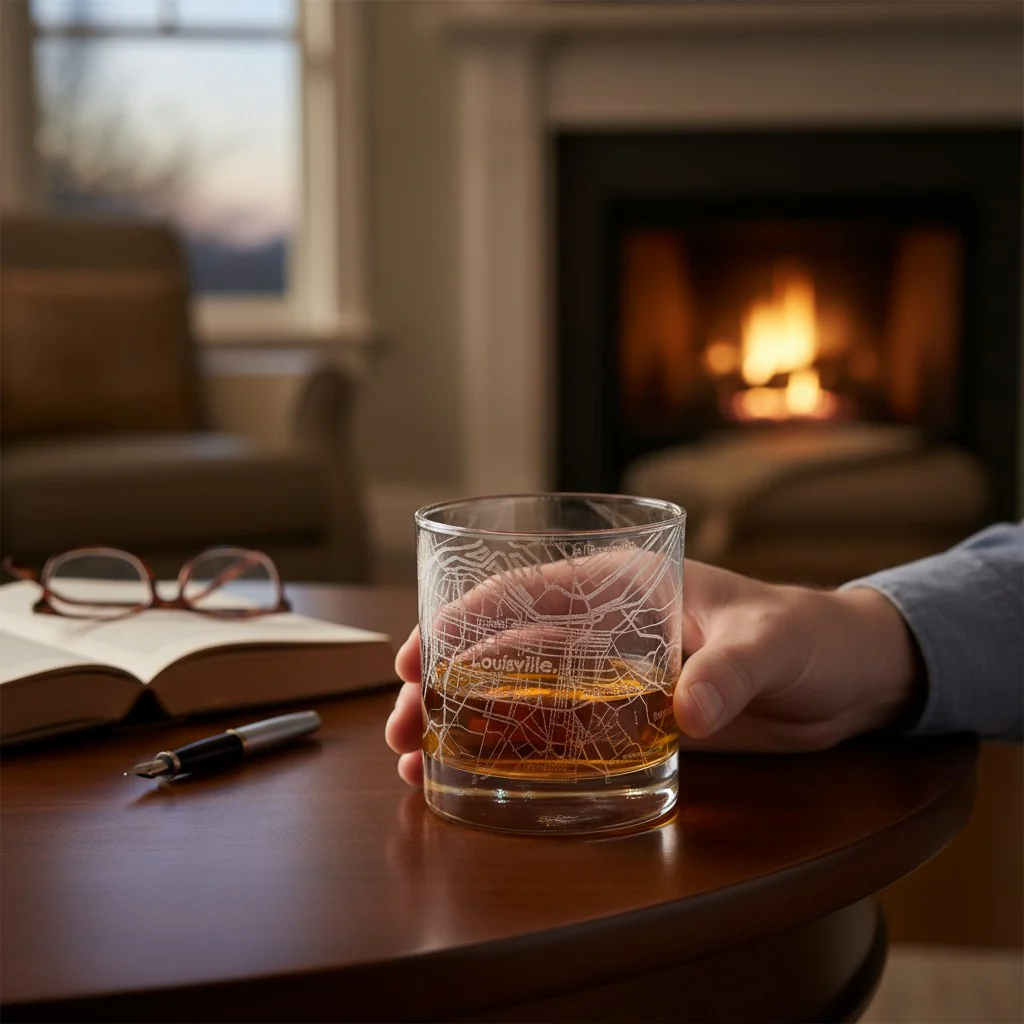 Louisville Map Whiskey Rocks Glass – 11 oz. - Image 2