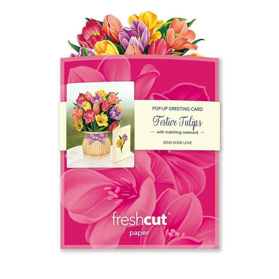 Mini Festive Tulips Paper Flower Bouquet - Image 4