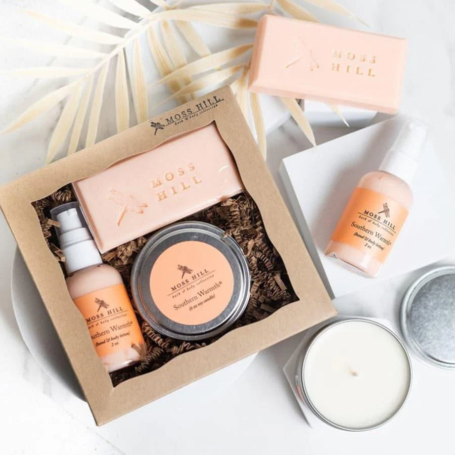 Moss Hill Spa Gift Set – Handmade Soap, Soy Candle, and Bath Lotion - Image 2