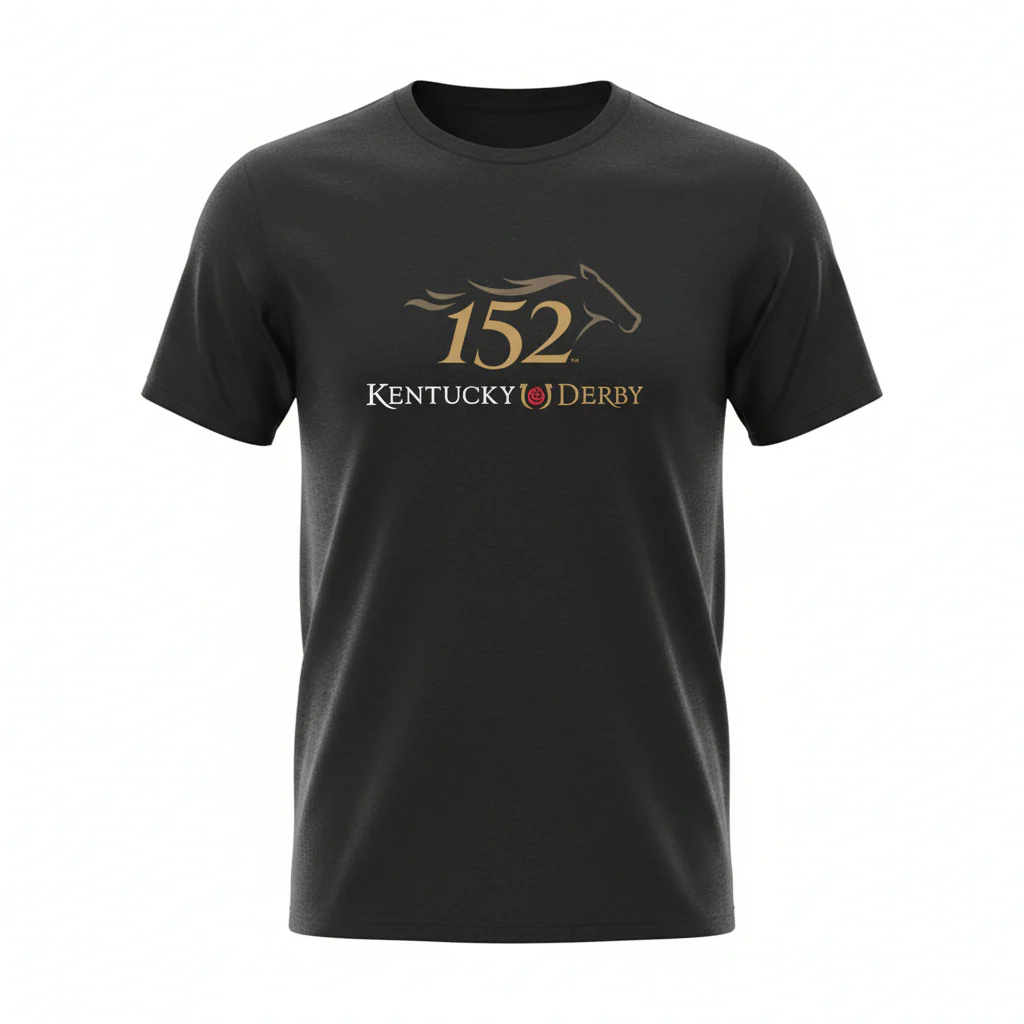 Official Kentucky Derby 152 Event Logo T-Shirt | Commemorative Edition