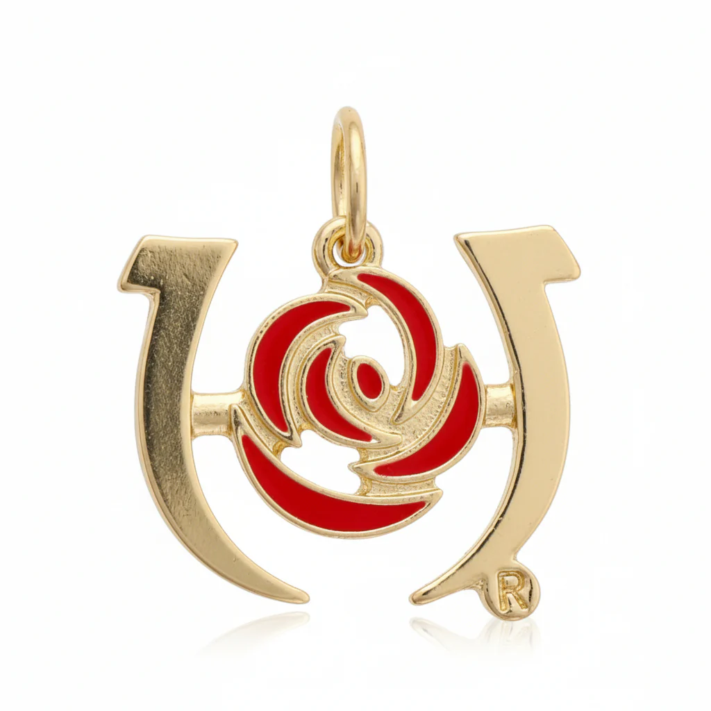 Official Kentucky Derby Logo Outline Charm | Shiny Gold