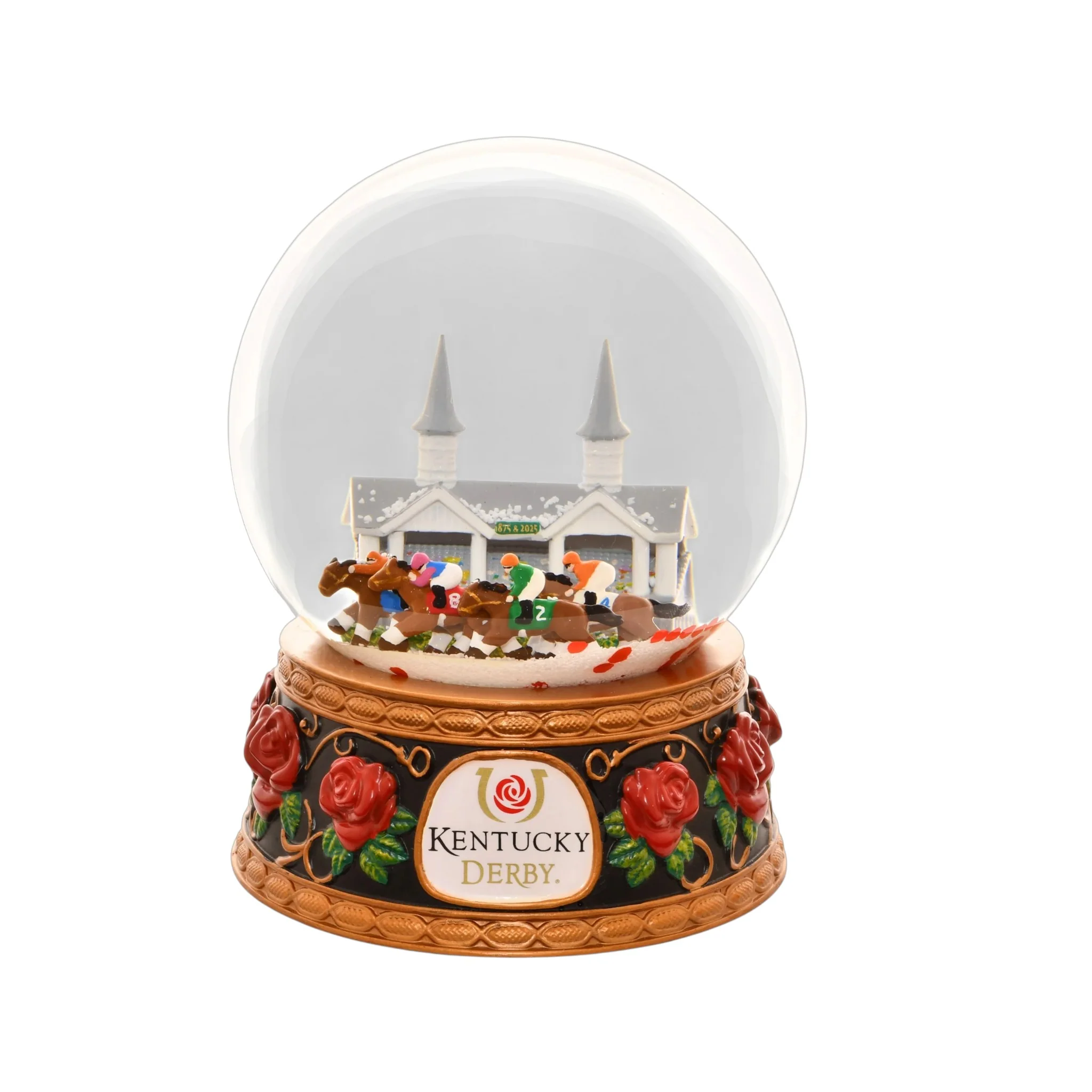Official Kentucky Derby Snow Globe – Glass Globe, Resin Base - Image 5