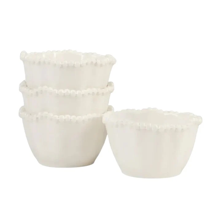 Perlette Cream Melamine Set of 4 Dipping Bowls – Gift Set (4.625in) - Image 3