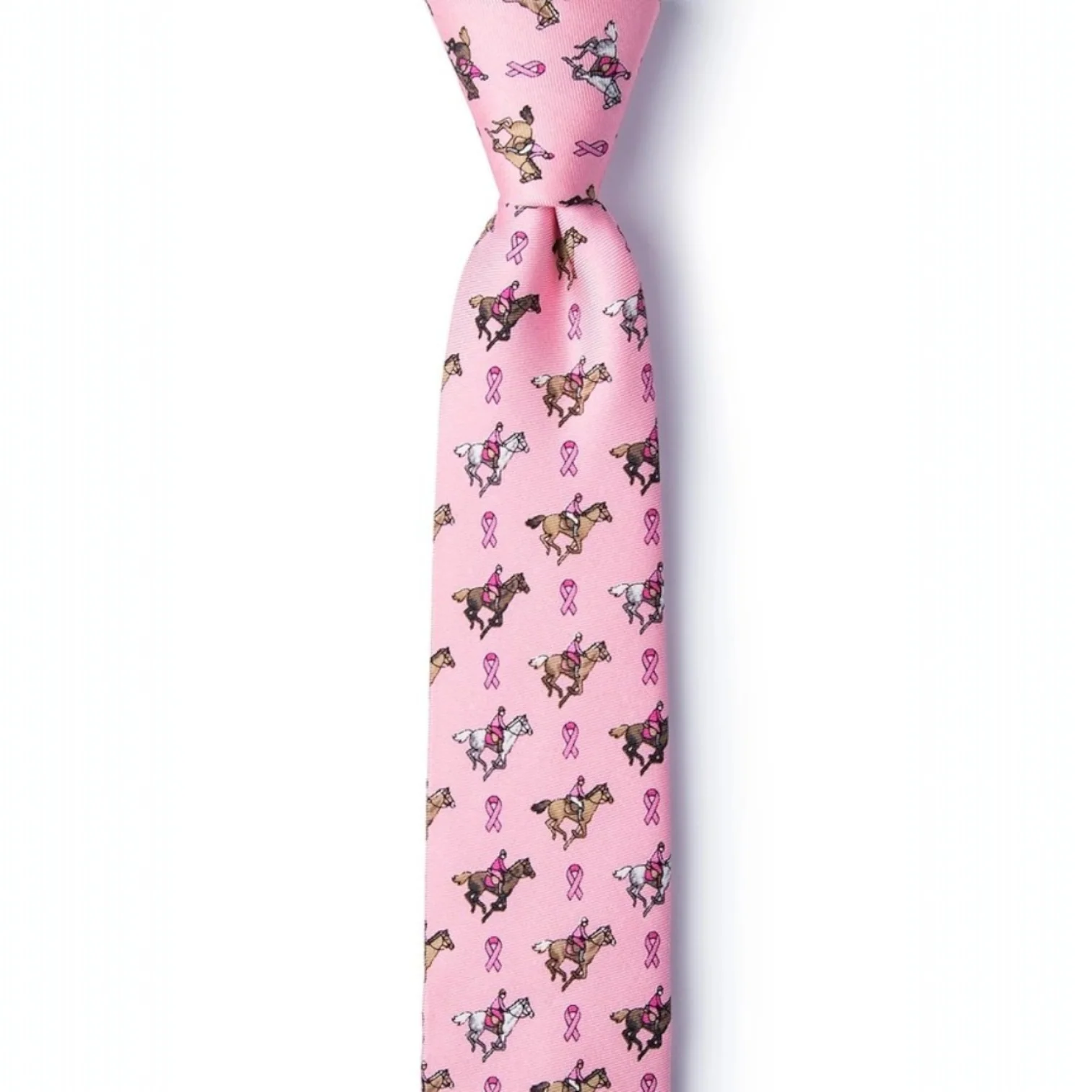 Race for the Cure Silk Tie - Breast Cancer Awareness Pattern - Image 3